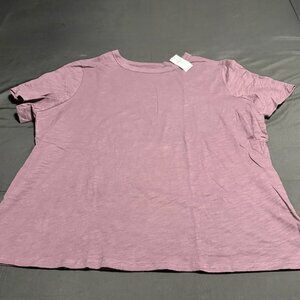 Old Navy NWT RelaxedFit Tee Wms Everyday XL Tall Short Sleeve‎ Crew Neck Purple